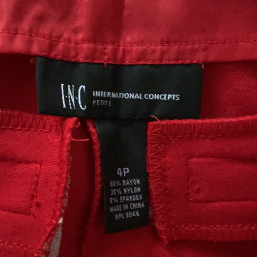 Red, Side Zip Slacks - image 6